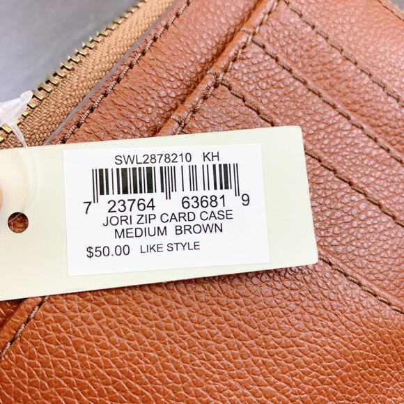 Fossil SWL2878210 Jori Zip Card Case IN Brown - Picture 6 of 6